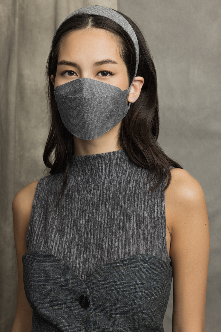 Textile Denim Grey Adult Korean-style Respirator 2.0 (5-pack)